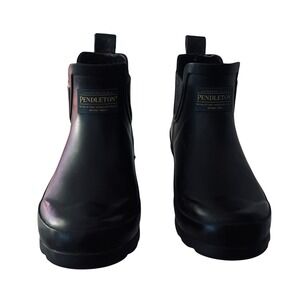 Pendleton Chelsea Rain Boots Waterproof‎ Ankle Pull On Black Size 5